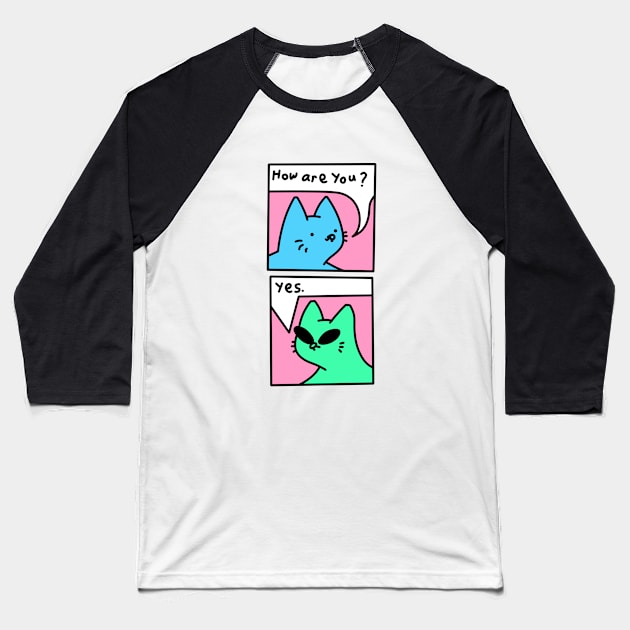 cool cat Baseball T-Shirt by kexa